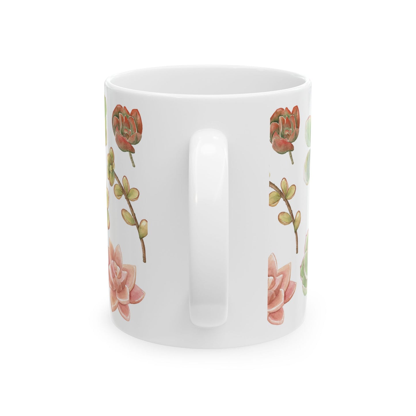 "Succulents" Ceramic Mug, (11oz, 15oz)