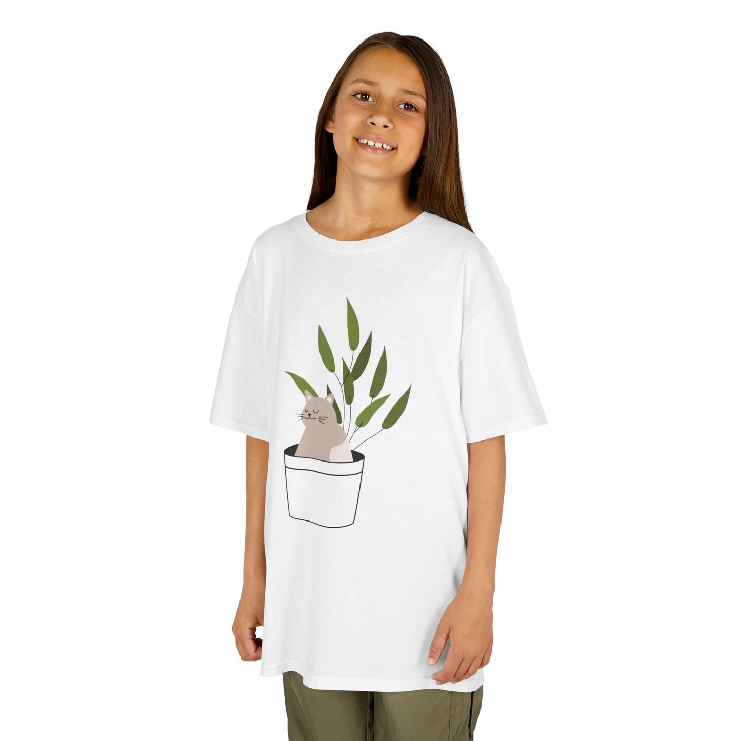 Kids Heavy Cotton™ Tee: "Purrfectly Potted"