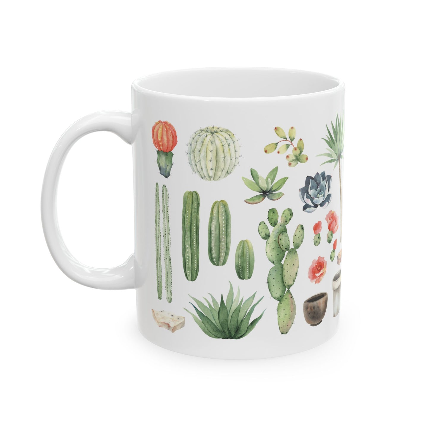 "Cacti" Ceramic Mug, (11oz, 15oz)