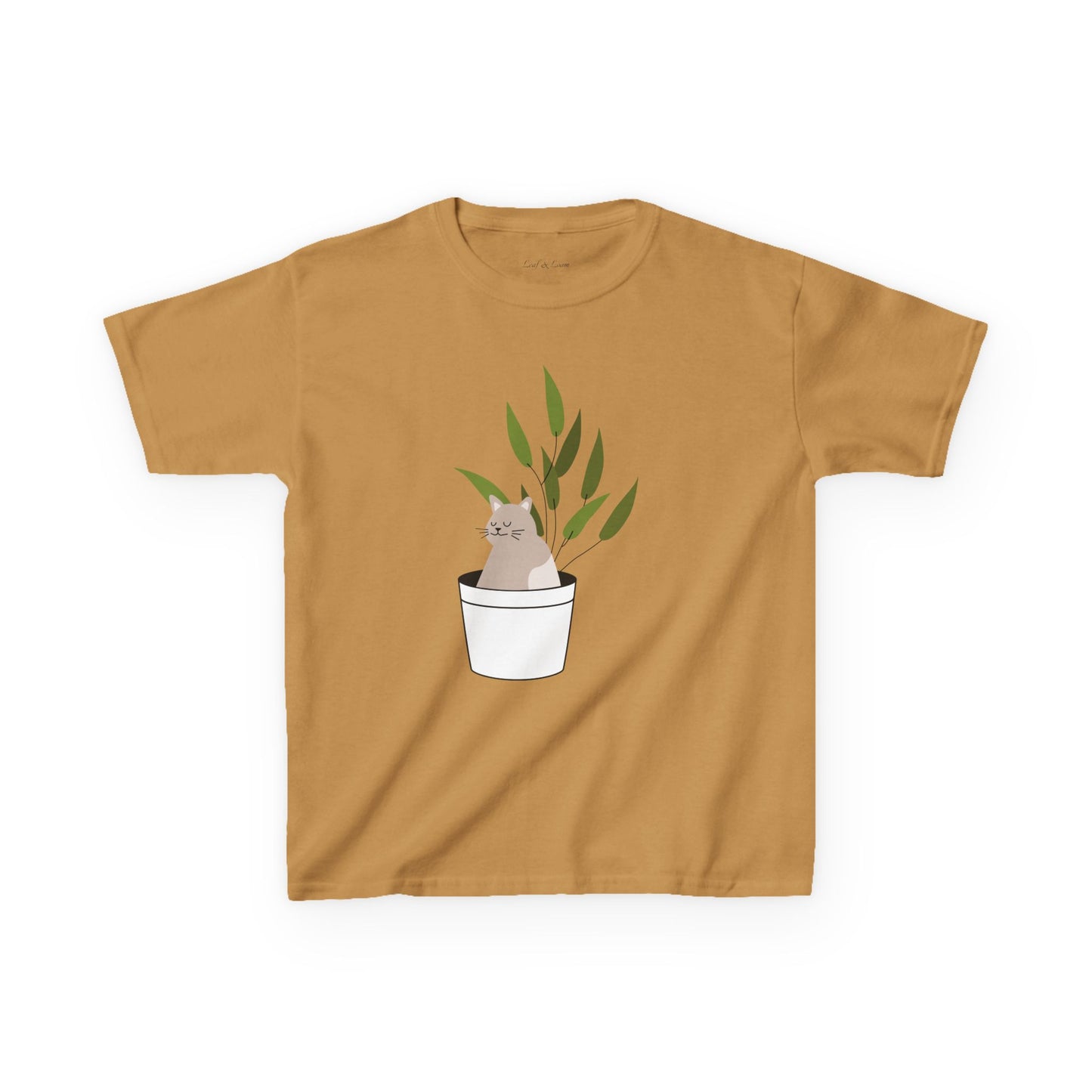 Kids Heavy Cotton™ Tee: "Purrfectly Potted"