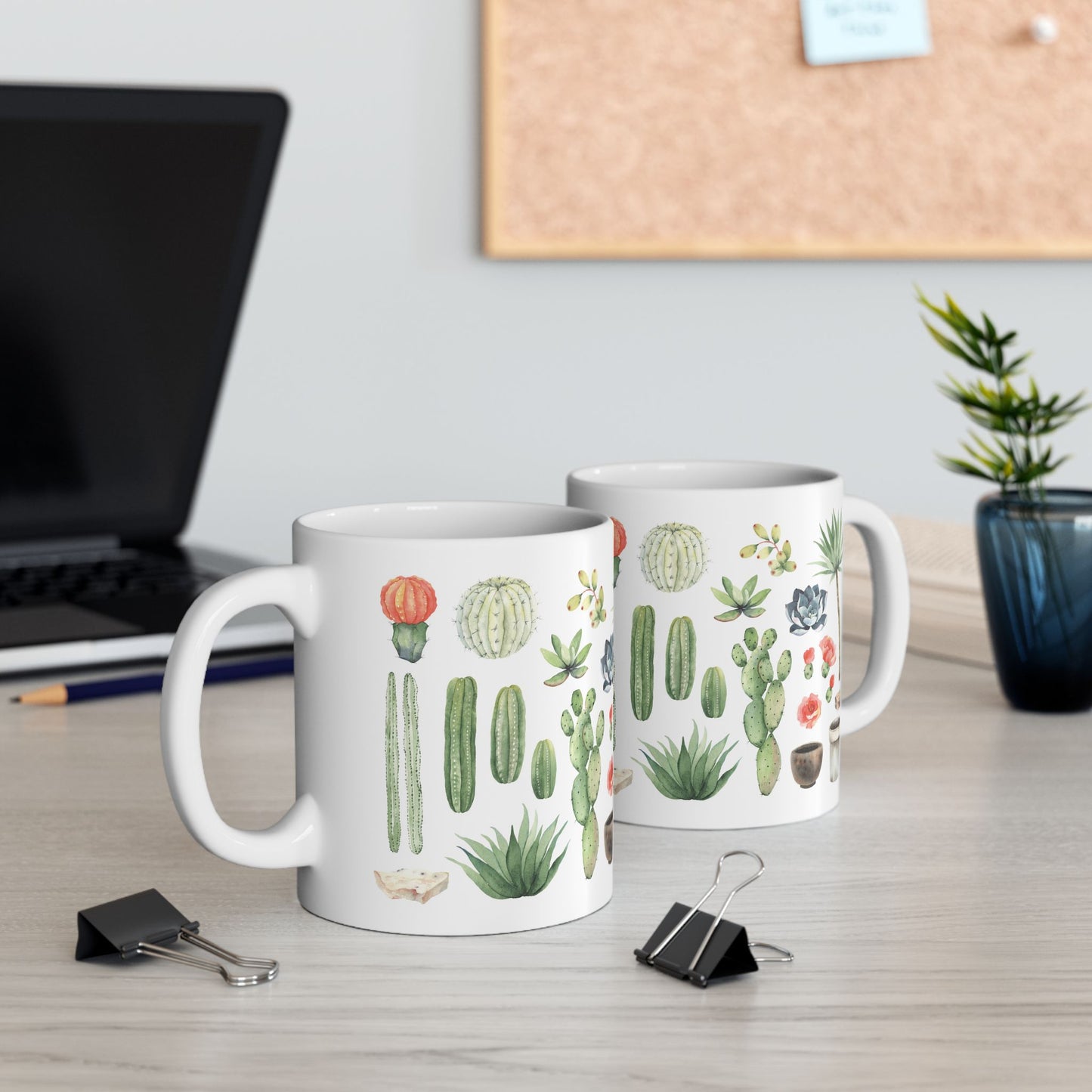 "Cacti" Ceramic Mug, (11oz, 15oz)